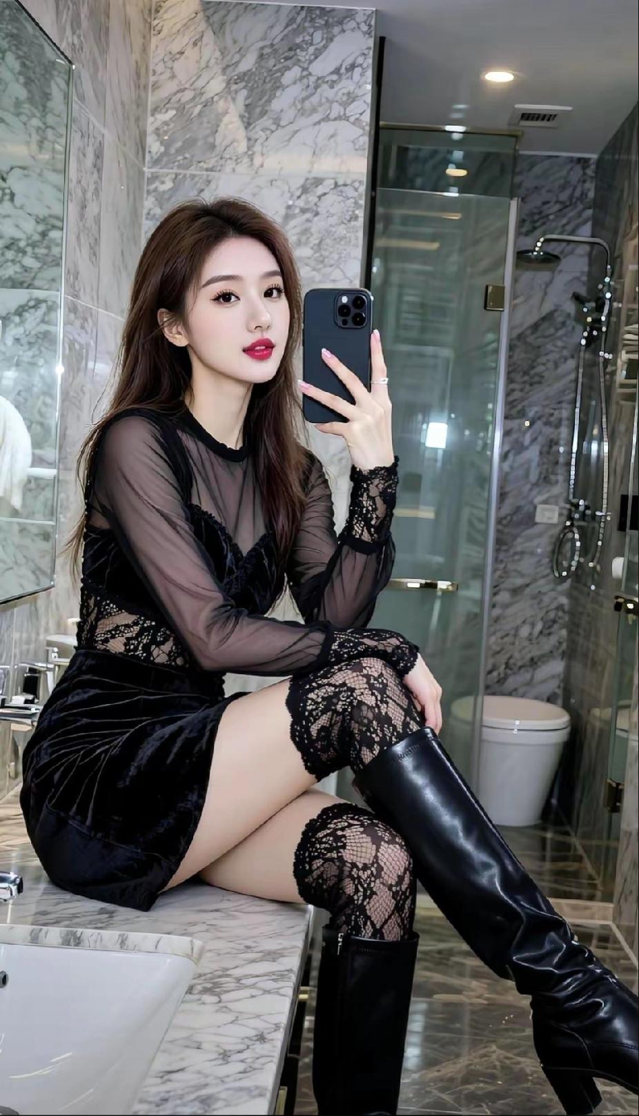 优雅黑丝穿搭，尽显时尚魅力！