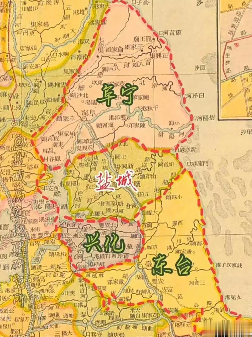 盐城早期的地图包括兴化