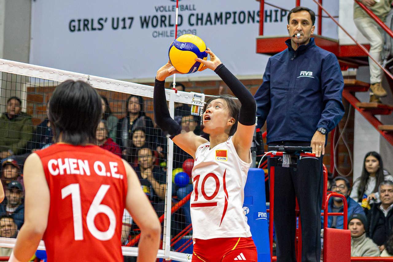 2026年U17世界女排锦标赛B组第三轮中国女排vs委内瑞拉女排第二局：25-1