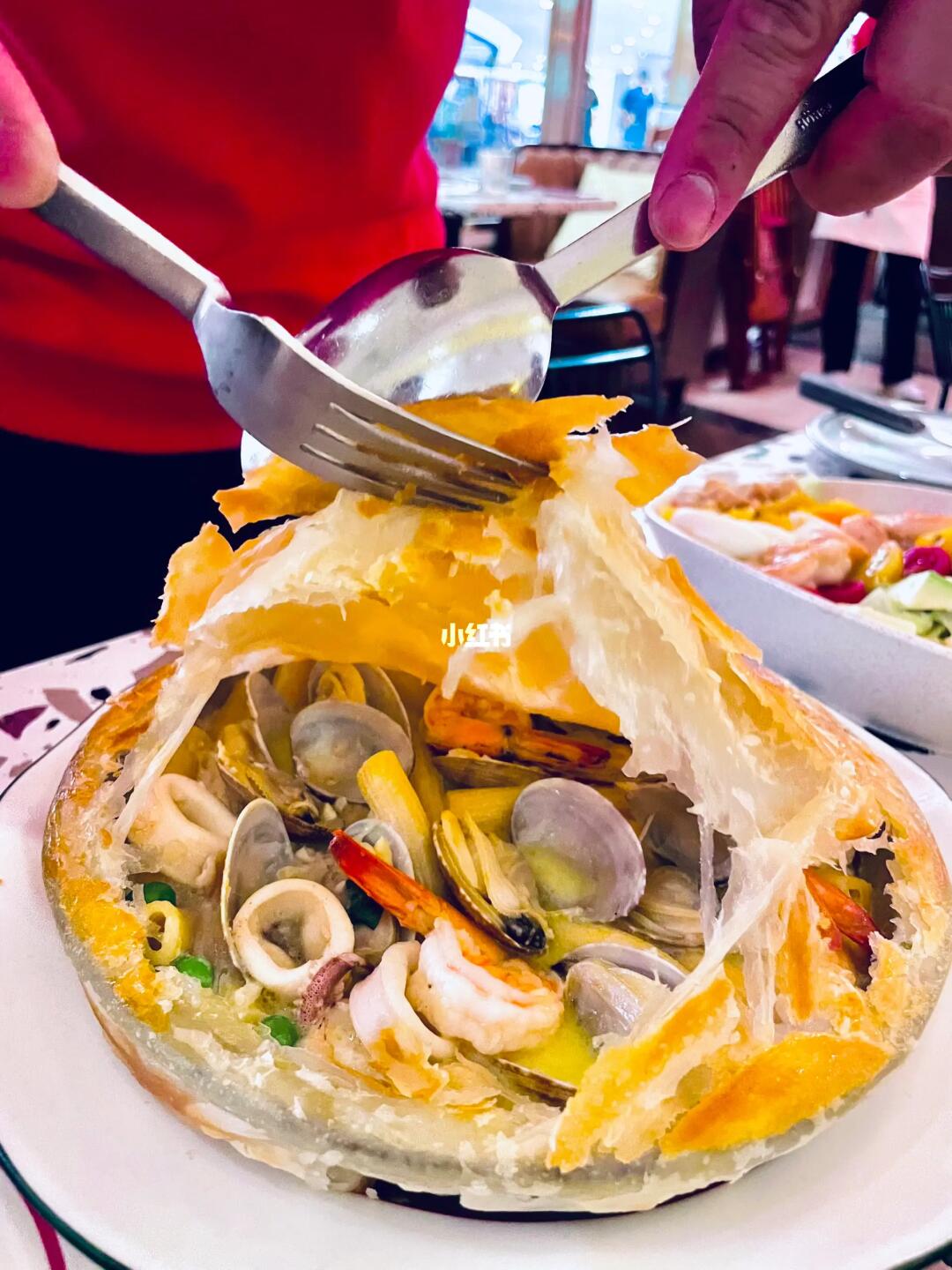 开盖有惊喜的海鲜意面!!🤩🦐🐚🐙🌊