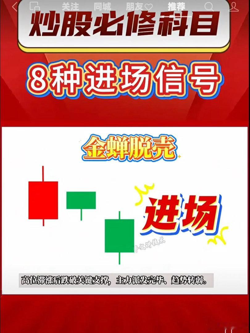 低位金蝉脱壳，反转进场形态，专门抄底一、形态定义 和高位金蝉脱壳完全相反：长期下