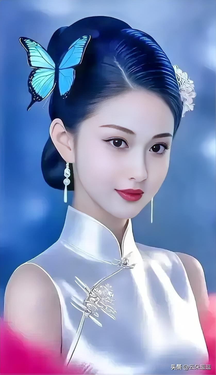 东方美人，蝴蝶发簪，古典优雅，韵味十足