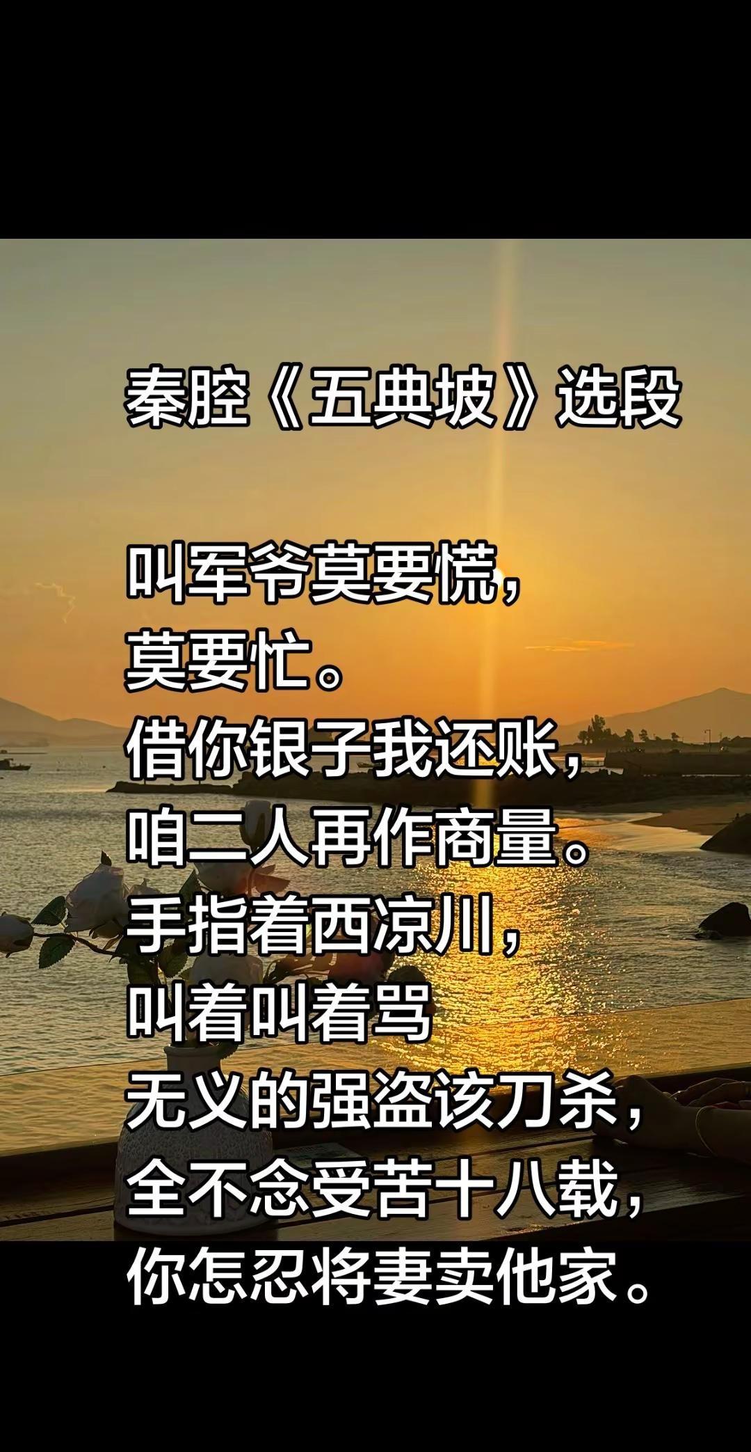 寒窑苦守十八载，等来却是被变卖。王宝钏这一段，听的人满心愤懑。秦腔 五典坡