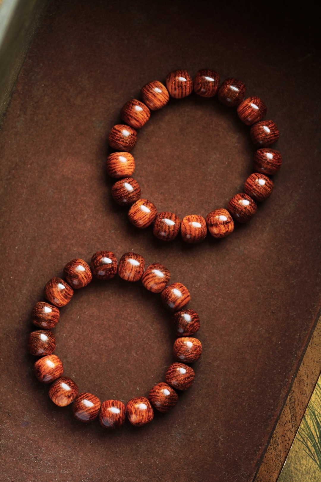 高性价‼️海黄 12x13mm 老型珠 单圈手串虎皮水波纹 黄金底 重19.6g