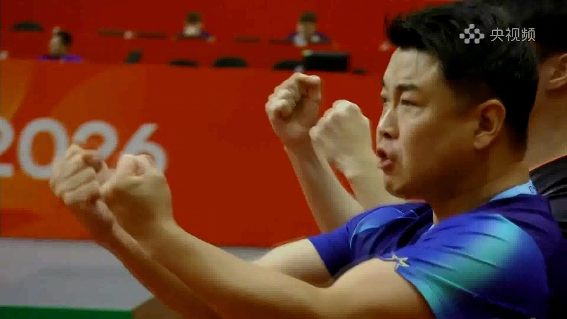 王楚钦vs松岛辉空亚运国乒VS日本 看到王楚钦赢下第一盘，王皓热泪盈眶 ​​​