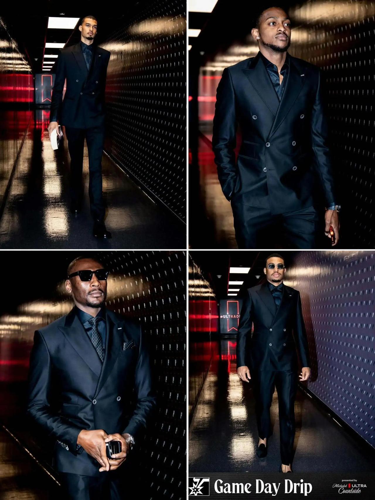 全员黑色西装入场，真是太帅了！