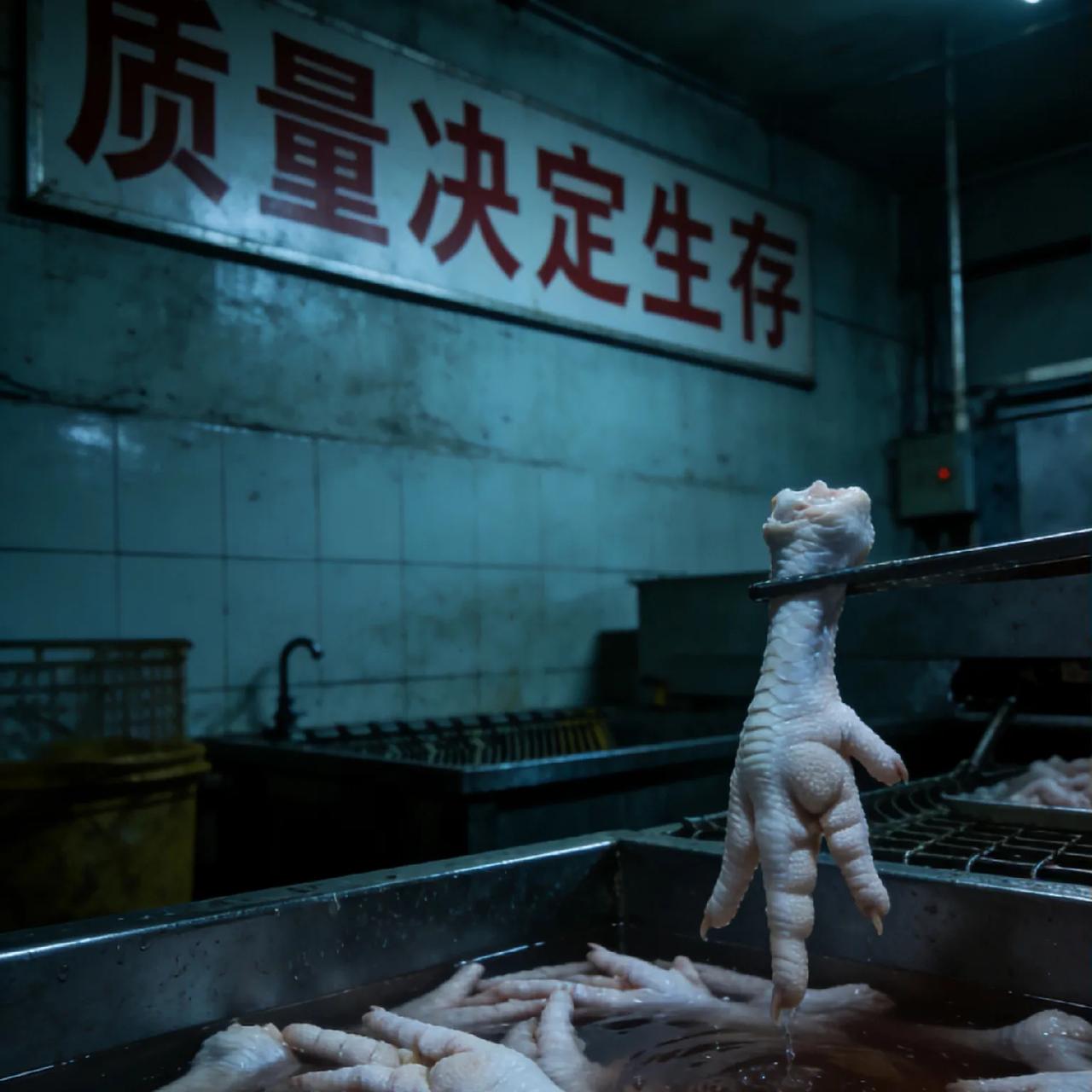 真讽刺！漂白鸡爪厂，墙上却写着“质量决定生存”
 
刚刷到一个视频，越看越不是滋