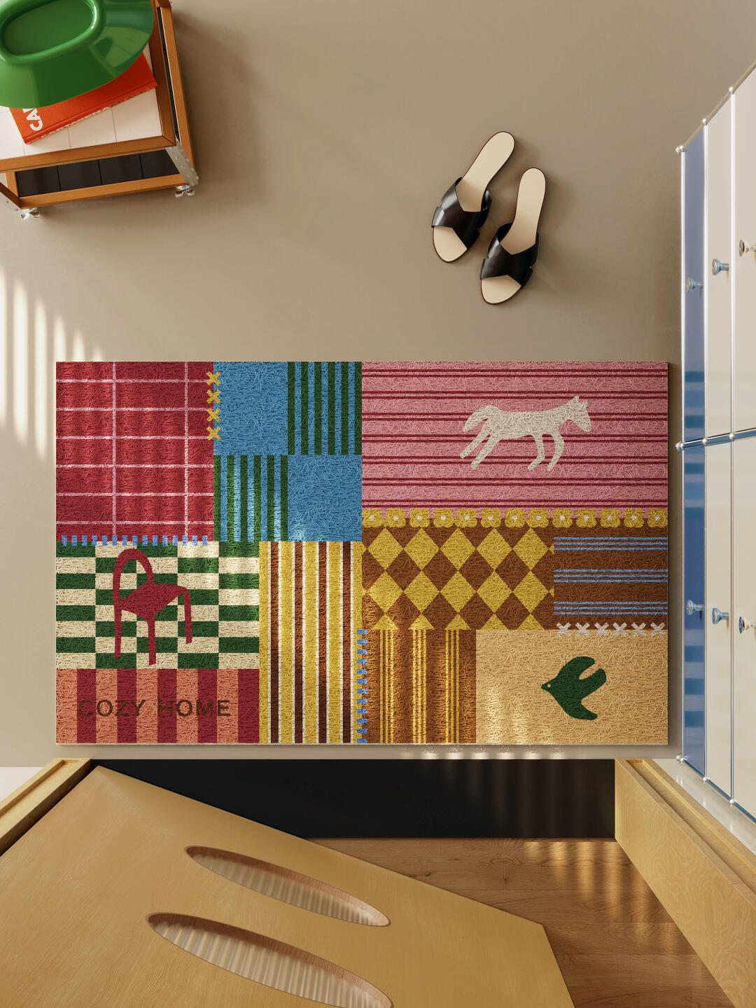 Patchwork地垫｜玄关的艺术拼图 🧩