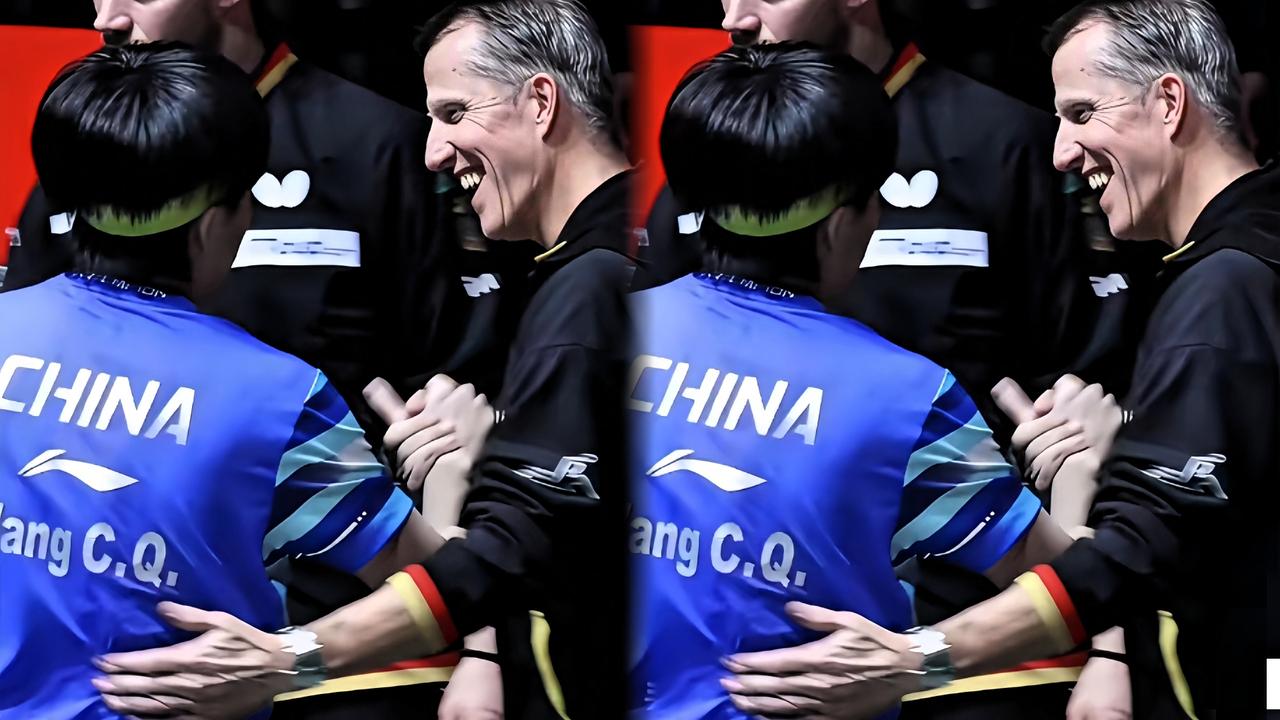 今天下午楚钦
和德国选手弗朗西斯科的男单对决，
1比2遗憾失利了。

不过比赛结