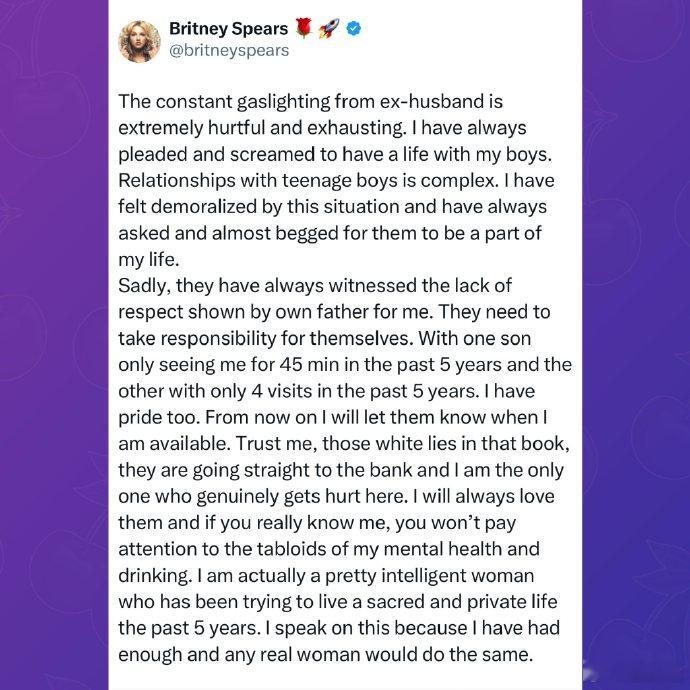 布兰妮回应前夫指控 布兰妮Britney Spears就前夫凯文·费德林关于子女