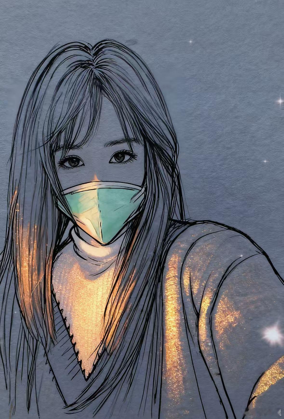 AI又进步了，口罩还原度都提高了。感觉画家们要失业了。最后，akkair口罩真好