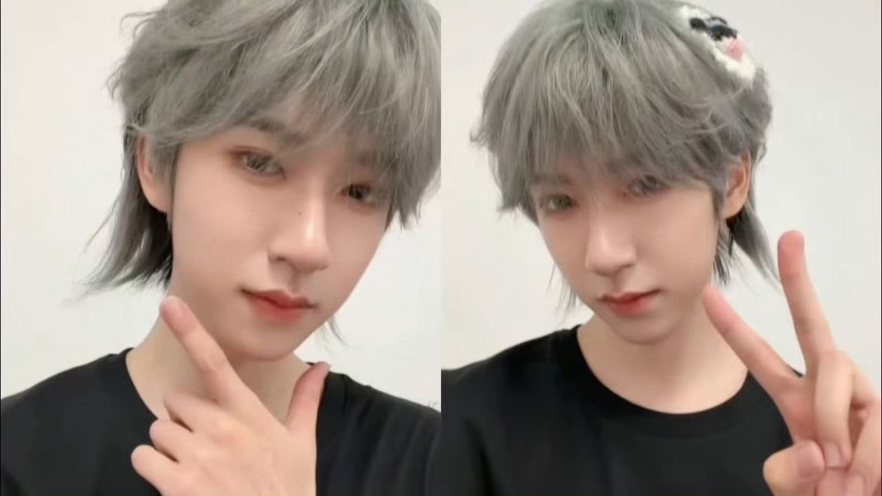 贺峻霖｜新音造型自拍，银发狼尾帅得好权威！舞台王子堂堂来袭