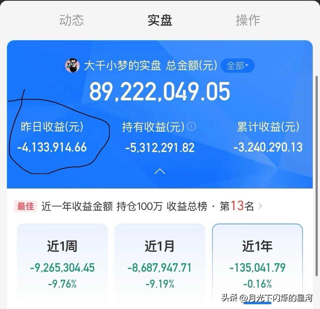 A股暴跌肯定很让人烦恼，但看看别人的，就知道自己那点亏钱，根本如浮云，周末啦，好