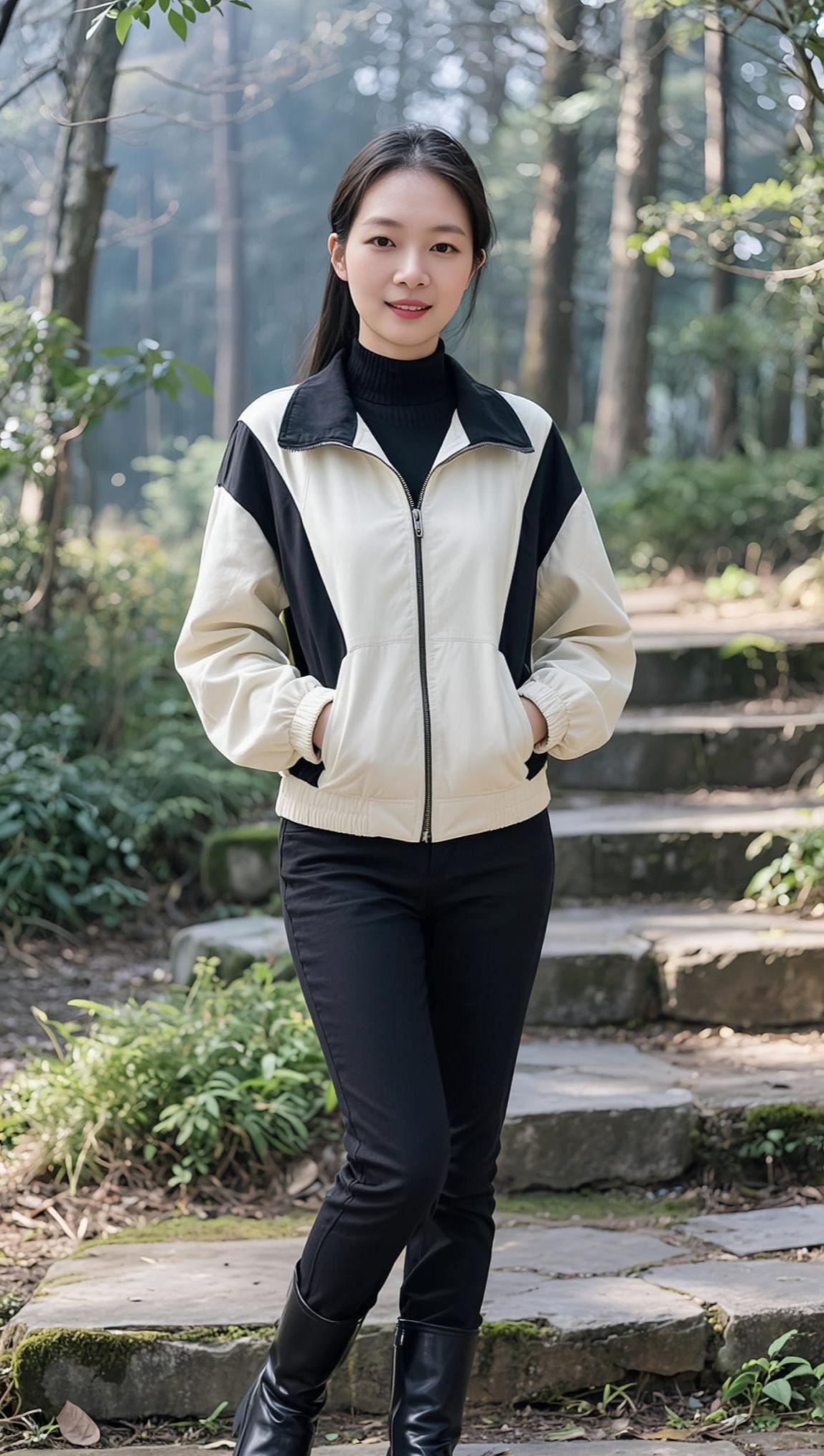 AI森系生活照 甜系女孩 清纯甜美休闲减龄穿搭颜值抖音ai创作