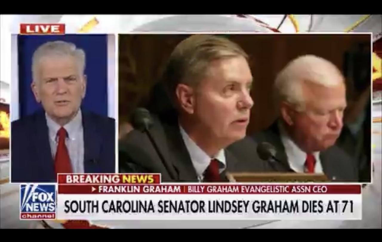 牧师富兰克林.格雷厄姆Franklin_Graham 赞扬已故美国参议员林赛·格