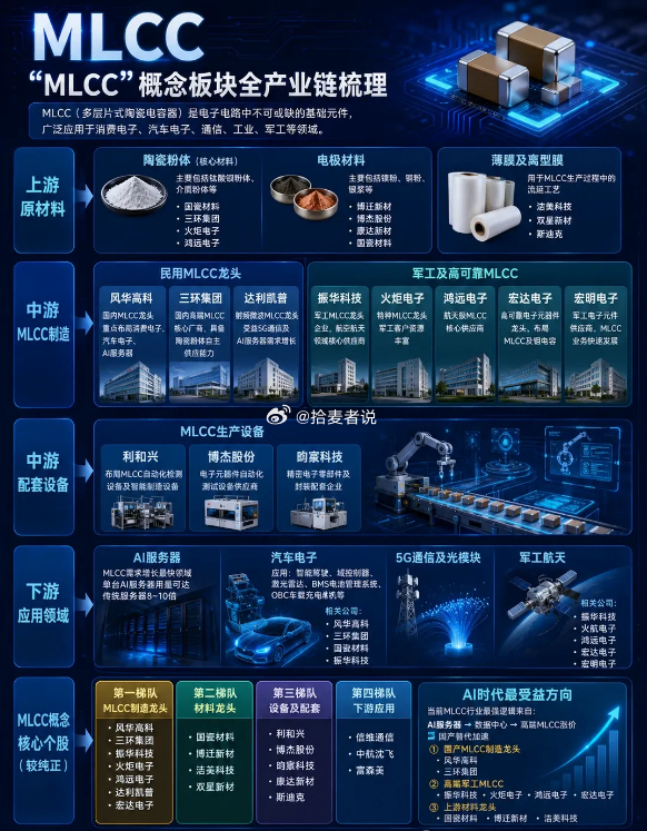MLCC概念板块全产业链梳理 