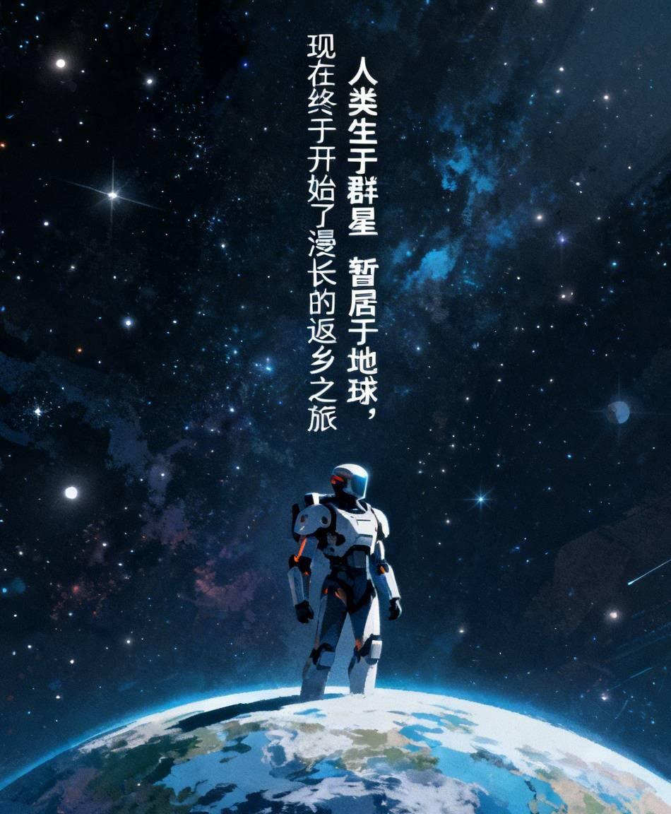 “人类生于群星，暂居于地球，现在终于开始了漫长的返乡之旅。”这话，是人民网说的。