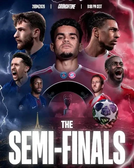 拜仁官方晒AI制作对阵巴黎海报 拜仁官方在赛前晒出了本场比赛的预热海报，其中路易