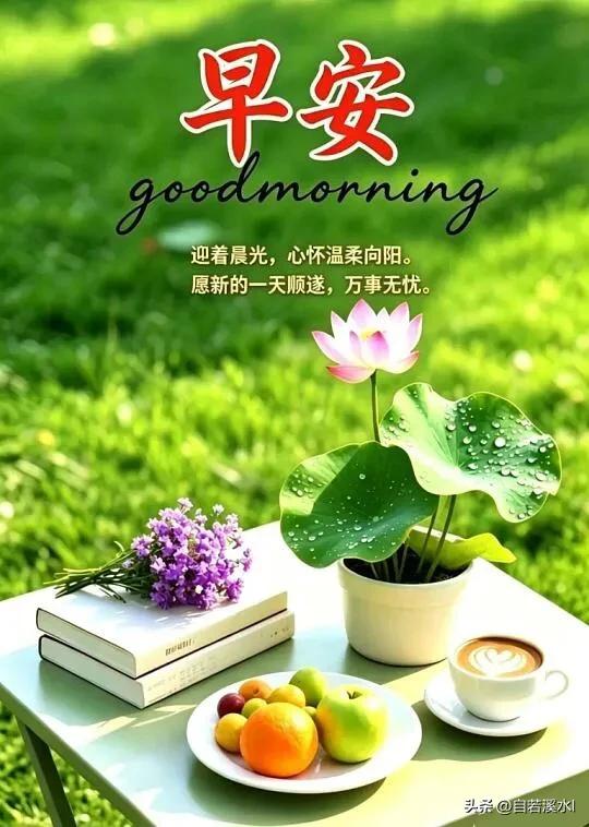  新的一天如约而至，把烦恼留在昨夜，带着欢喜奔赴日常。