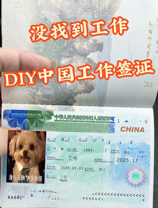 实用贴，没找到工作DIY中国工作签证成功