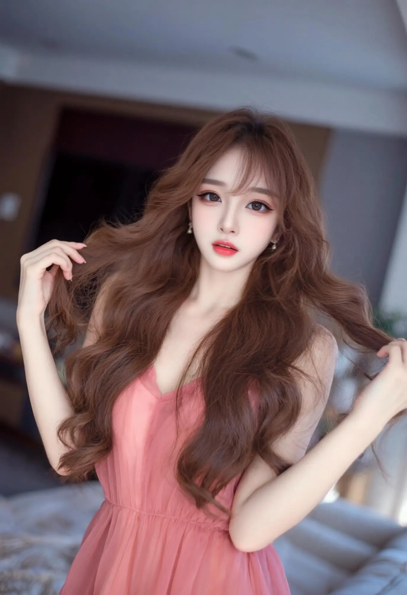 大波浪卷发 纯欲天花板 甜美发型 柔美长卷发造型 甜美女生卷发