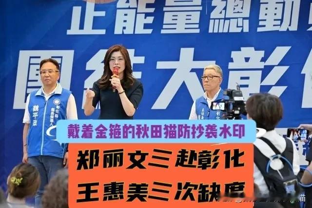 郑丽文三赴彰化辅选魏平政，彰化县长王惠美一次面子也不给，却曝出她参加绿营所谓“公