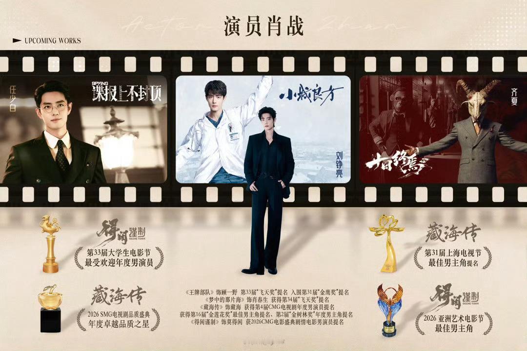 肖战的口碑是行业前辈盖章认证的特别优秀的肖战 ​​​