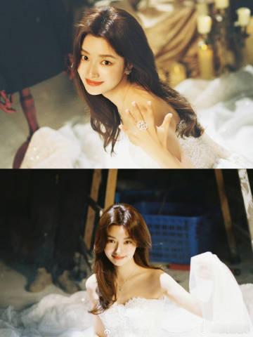 徐若晗晒温夏婚纱照 看完徐若晗的婚纱照，实在无法平复心情。每一张照片都像是一幅艺