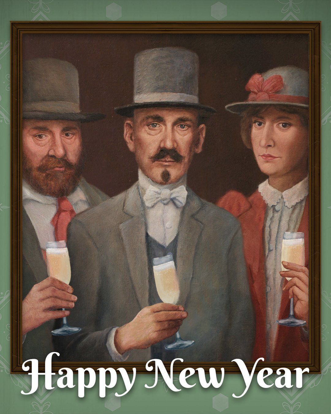 来自《锈湖》的新年贺图 。Steam