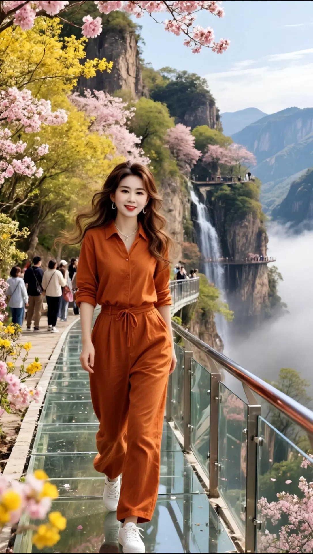 AI春日栈道写真 随变ai随便玩