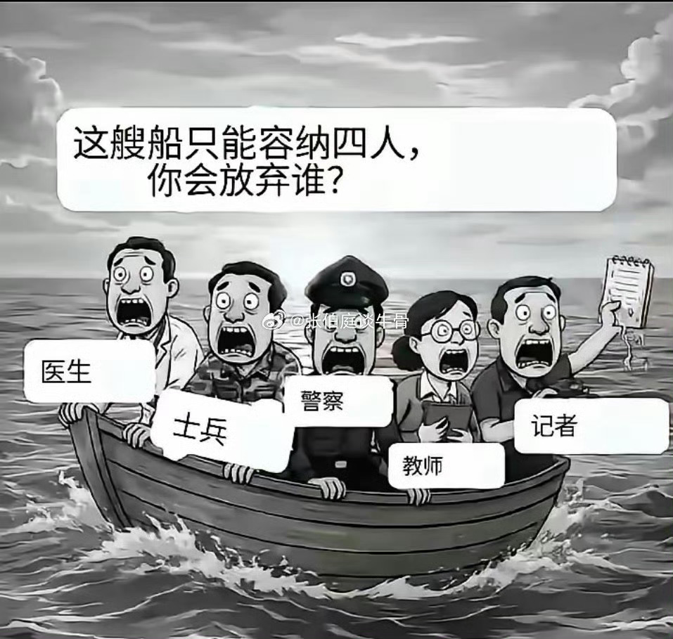 必须丢一个人到海里的话……居然有人会觉得这道选择题很难！ 