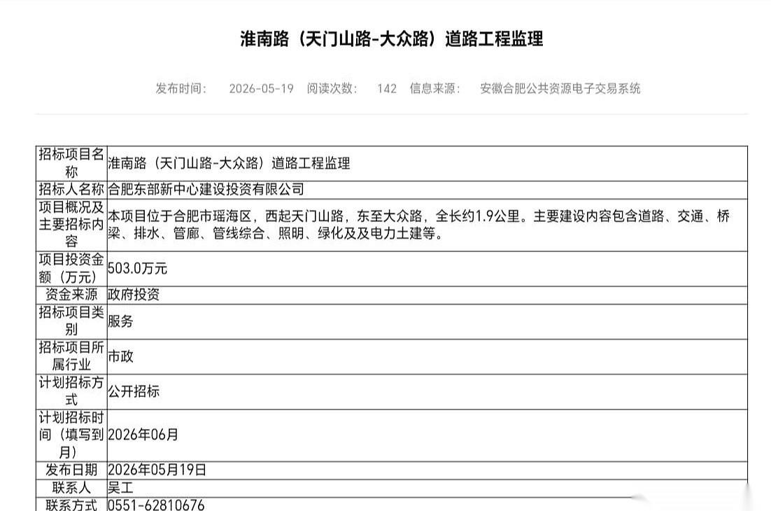 合肥又准备修一条新路，连通市区和肥东。
但这次修路，不从头修，也不从尾巴修，偏偏