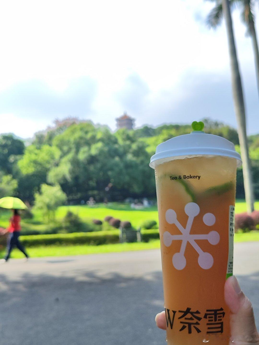 《古粤秀色》拍片，长裙飘飘MM送大家一人一旧水，哦唔系，系一人一杯冰爽的奈雪柠檬