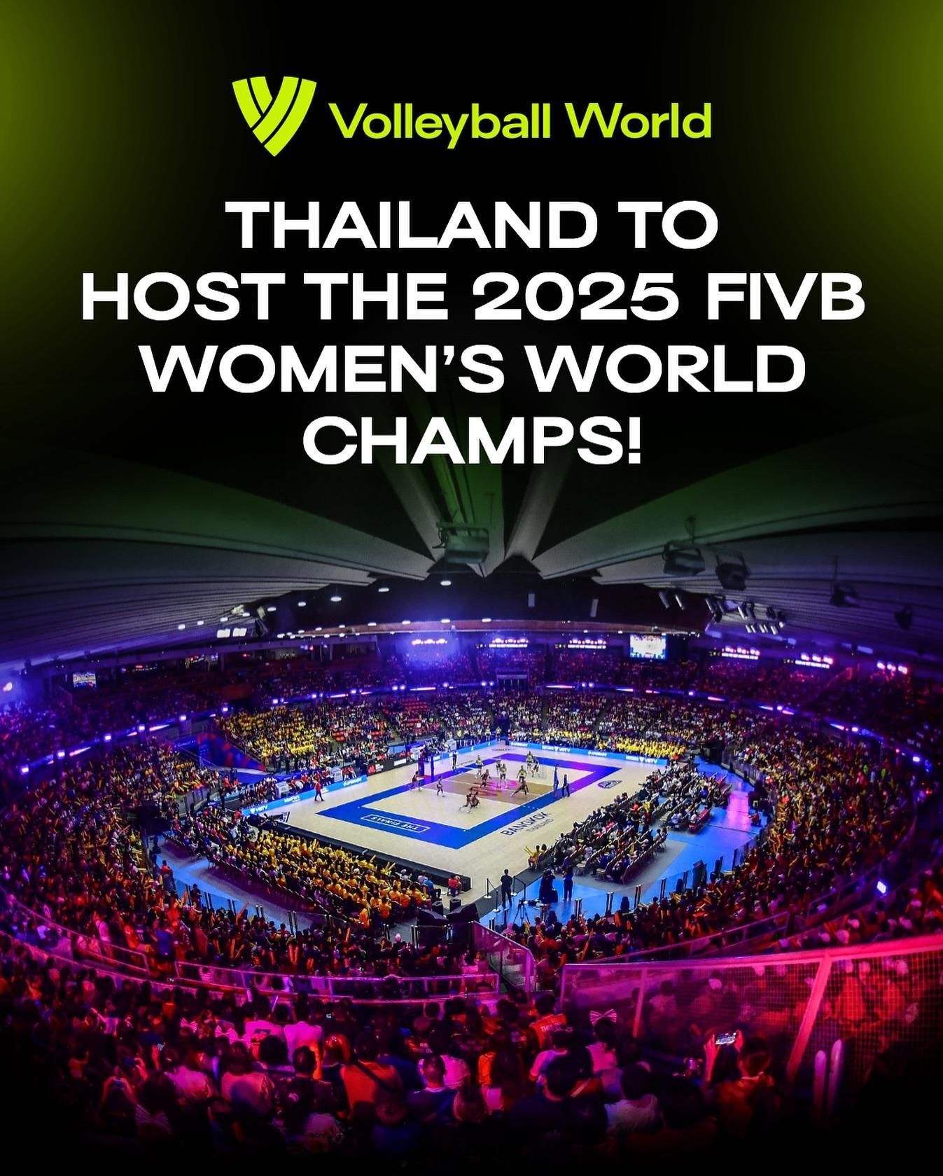 国际排联官宣：#2025女排世锦赛# 将在泰国举行。#排球微评# 这对中国和大多