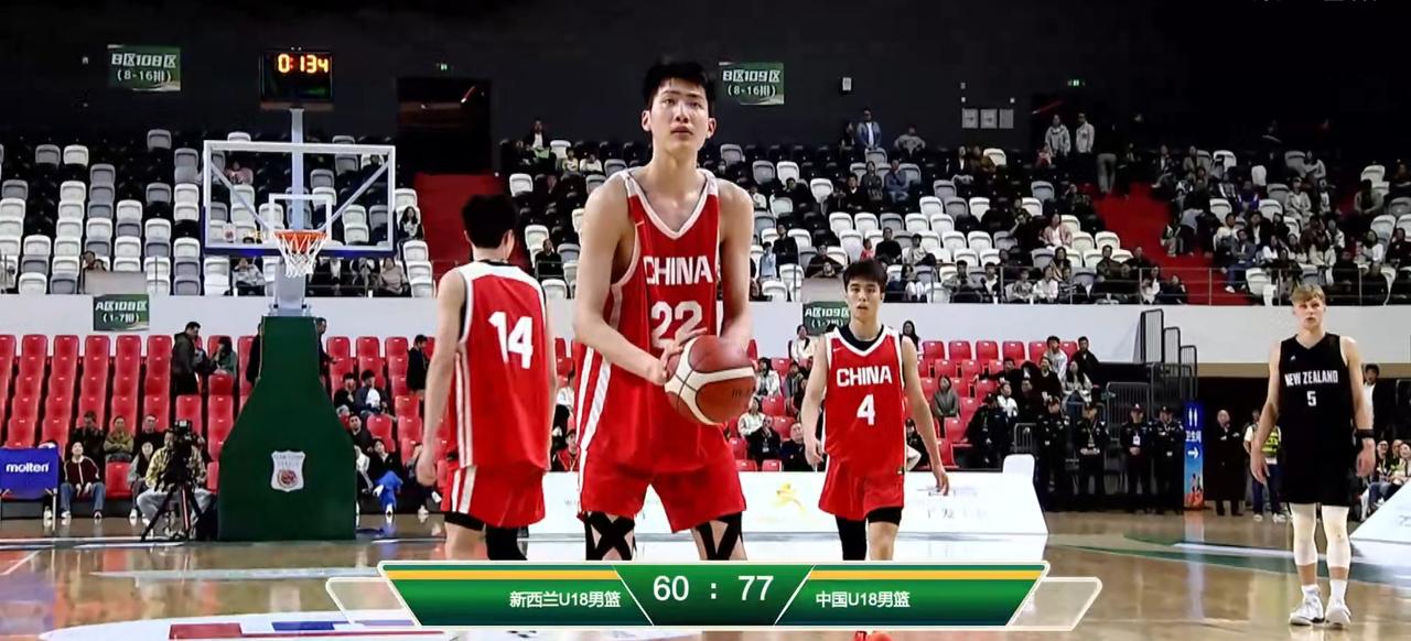2026年4月5日晚，四川广安，中国 U18 男篮 78–62 新西兰 U18 