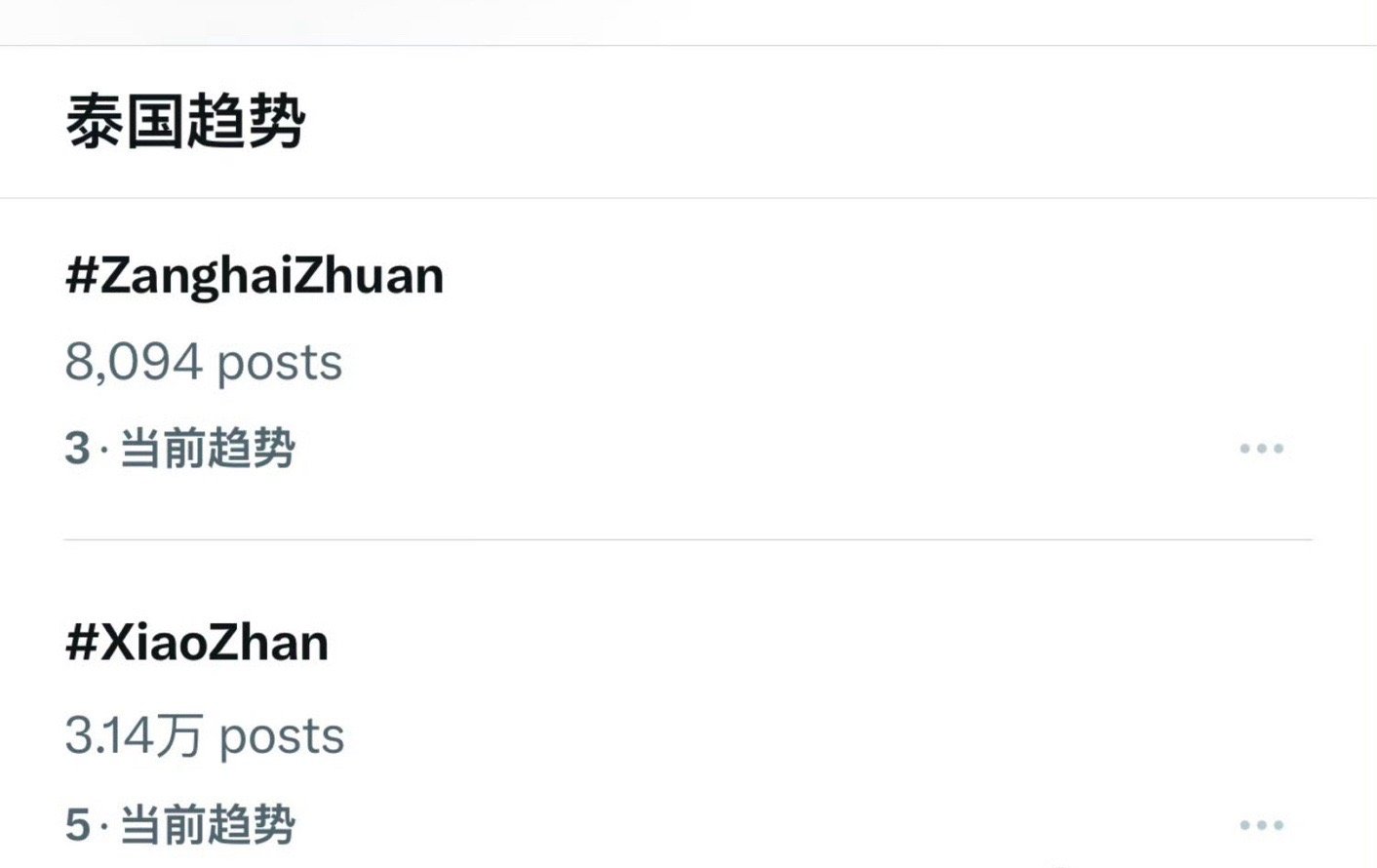 肖战古装权谋巨制《藏海传》一张海报直接登上泰趋第3和第5，藏海又将火爆全球了🌍