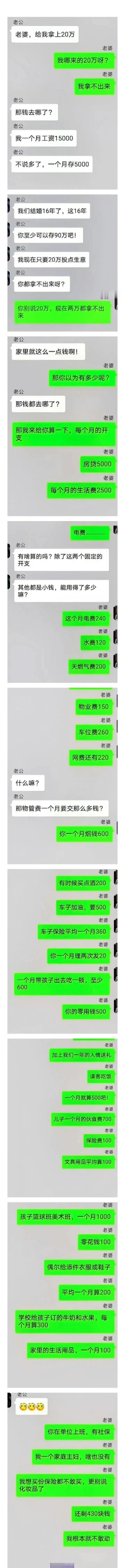 工资是很高，不够房贷薅。 ​ ​​​