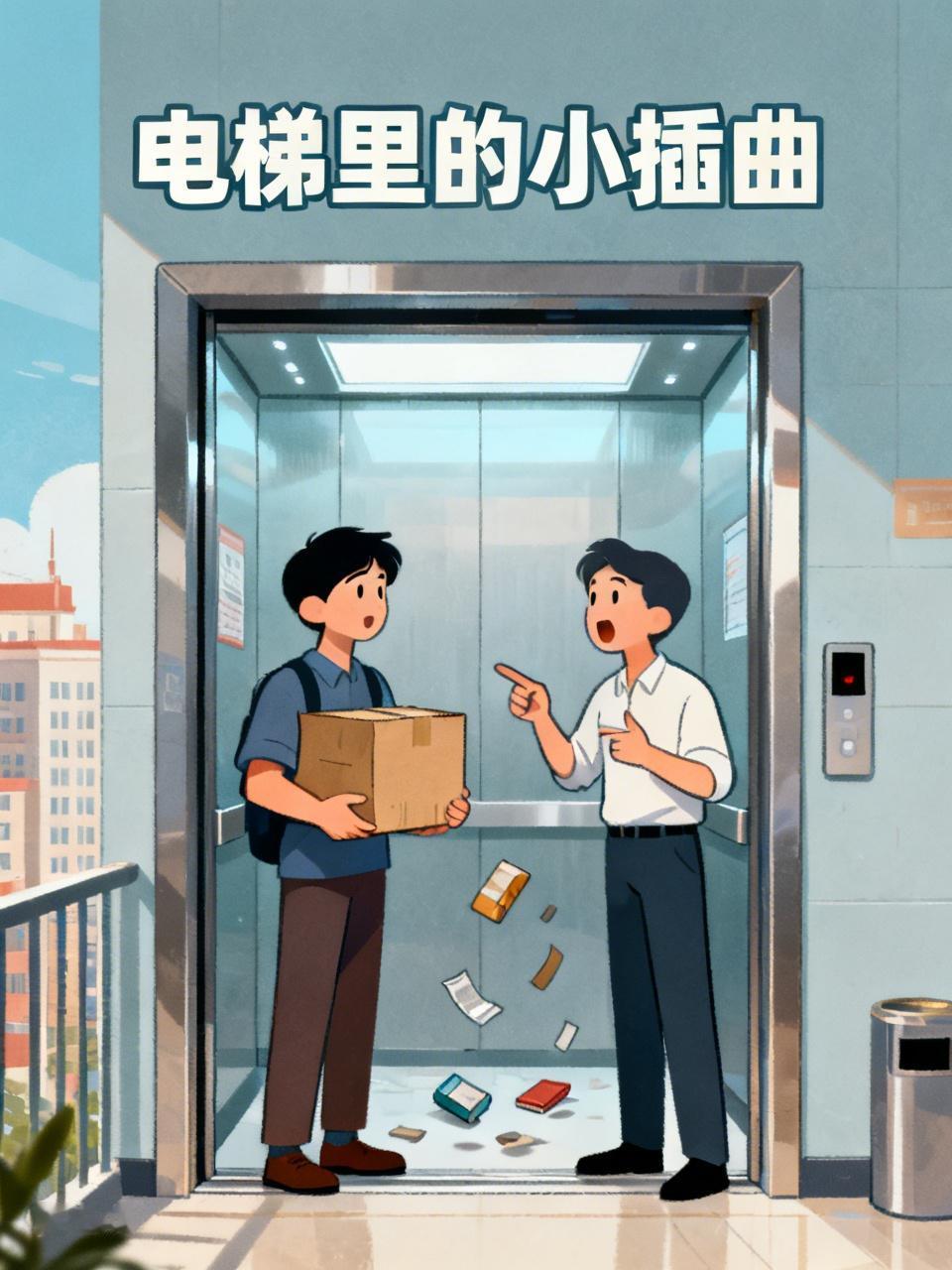 你们遇到过暴躁症的吗？
今天送完小孩上学回来，走进电梯，里面已有外卖小哥，邻居大