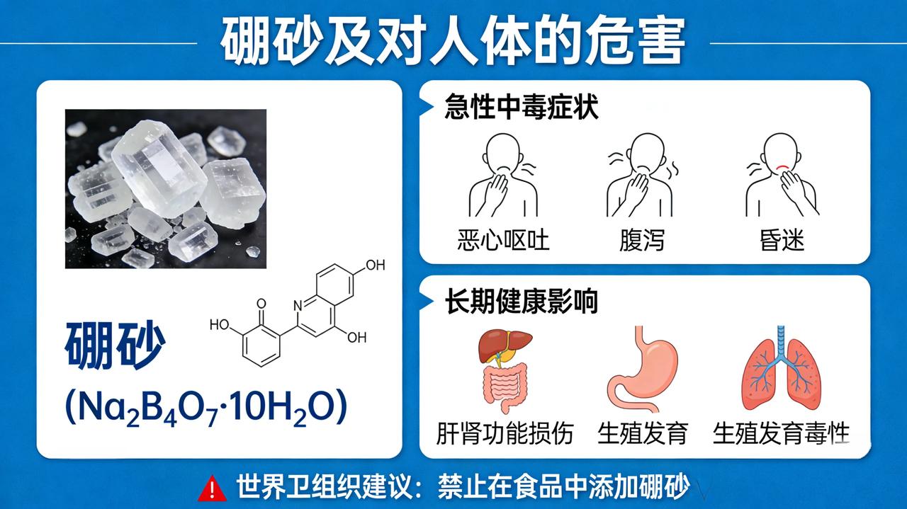 顾客抱怨面皮不劲道，店主加硼砂，你咋看？
 
最近看到一则让人揪心的新闻：有店主