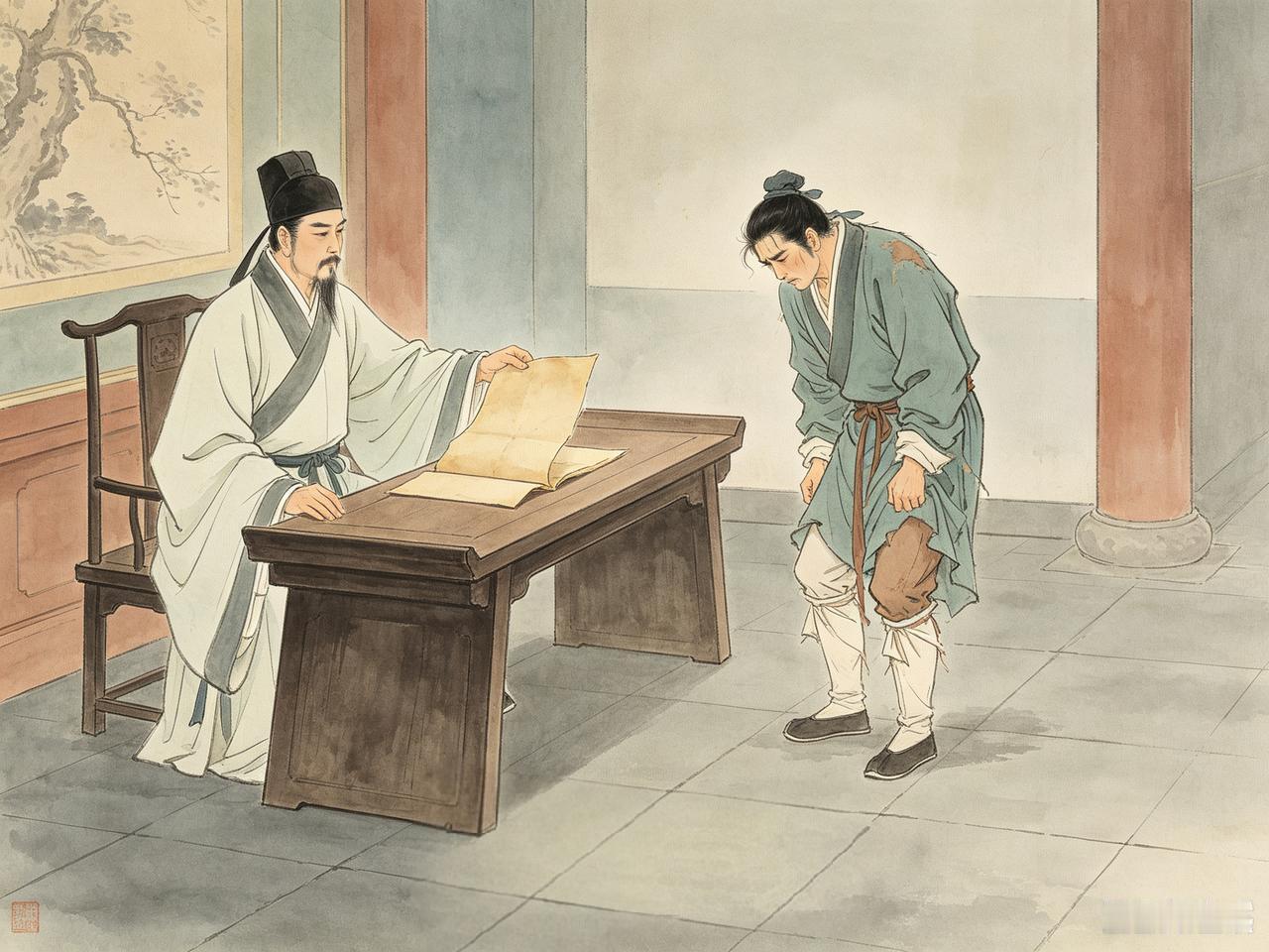 唐开元年间，有个书生在吏部考试中，凭一首买来的诗被考官李播评为第一。那诗写得确实