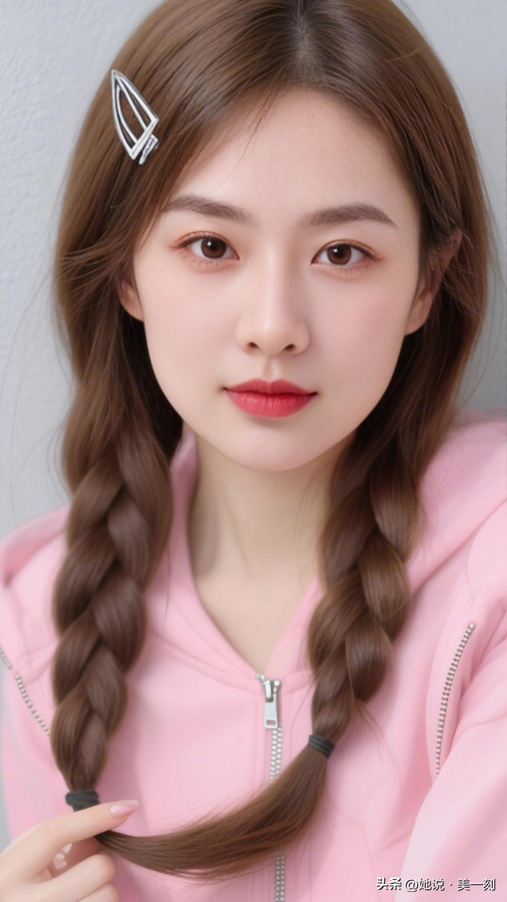 美少女甜编发教程，轻松打造可爱双马尾！你心中的美女啥模样