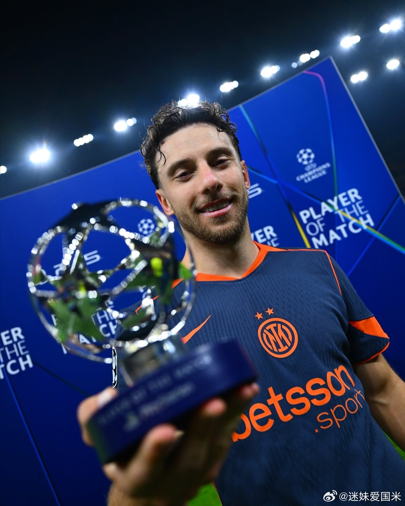 美男子奥古斯托远射攻入反超进球，拿到本场MVP奖杯！国际米兰欧冠热点 ​​​