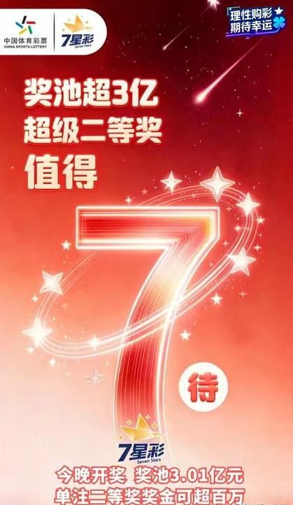 今晚七星彩开奖，因为奖池奖金超过3亿，本期开奖将出现超级二等奖，这是该玩法最有趣