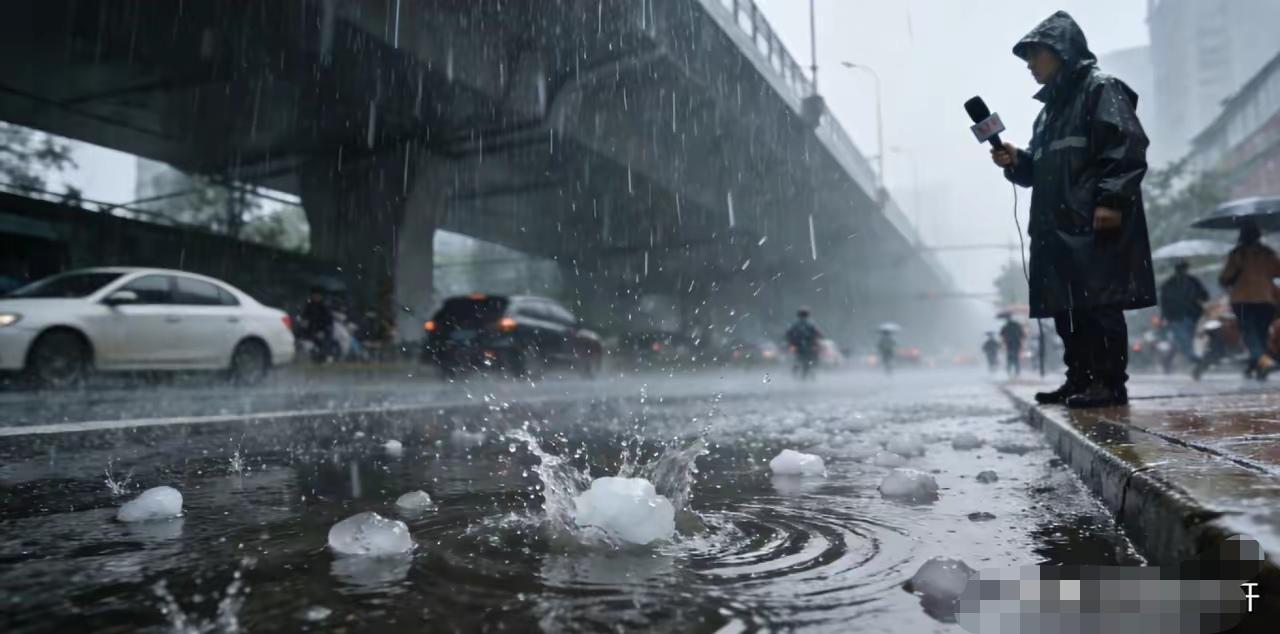 记者直击：武汉暴雨倾盆，城区积水严重。4月8日夜，当地突遭强降雨侵袭，大雨如注，