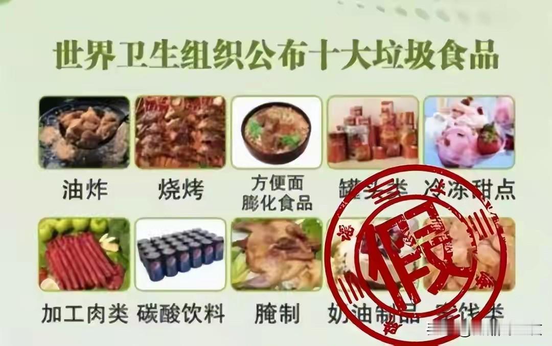 世卫组织从未发布过垃圾食品黑名单：我们被"垃圾食品"这个词骗了！

现在很多人都