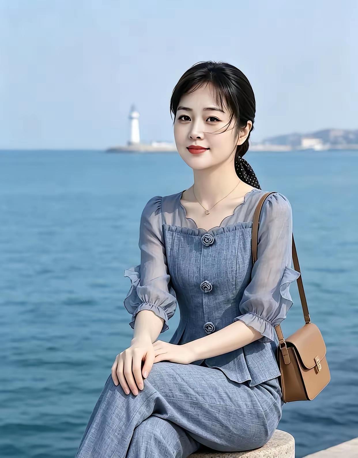 海边轻奢穿搭，优雅气质满满！🌊👗👜