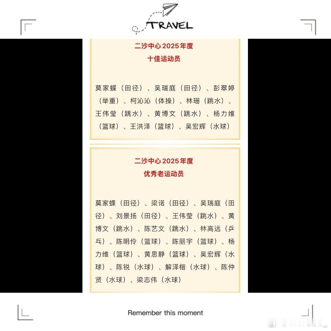 杨力维杨力维 20260105恭喜姐姐获得     “二沙中心2025年十佳运动