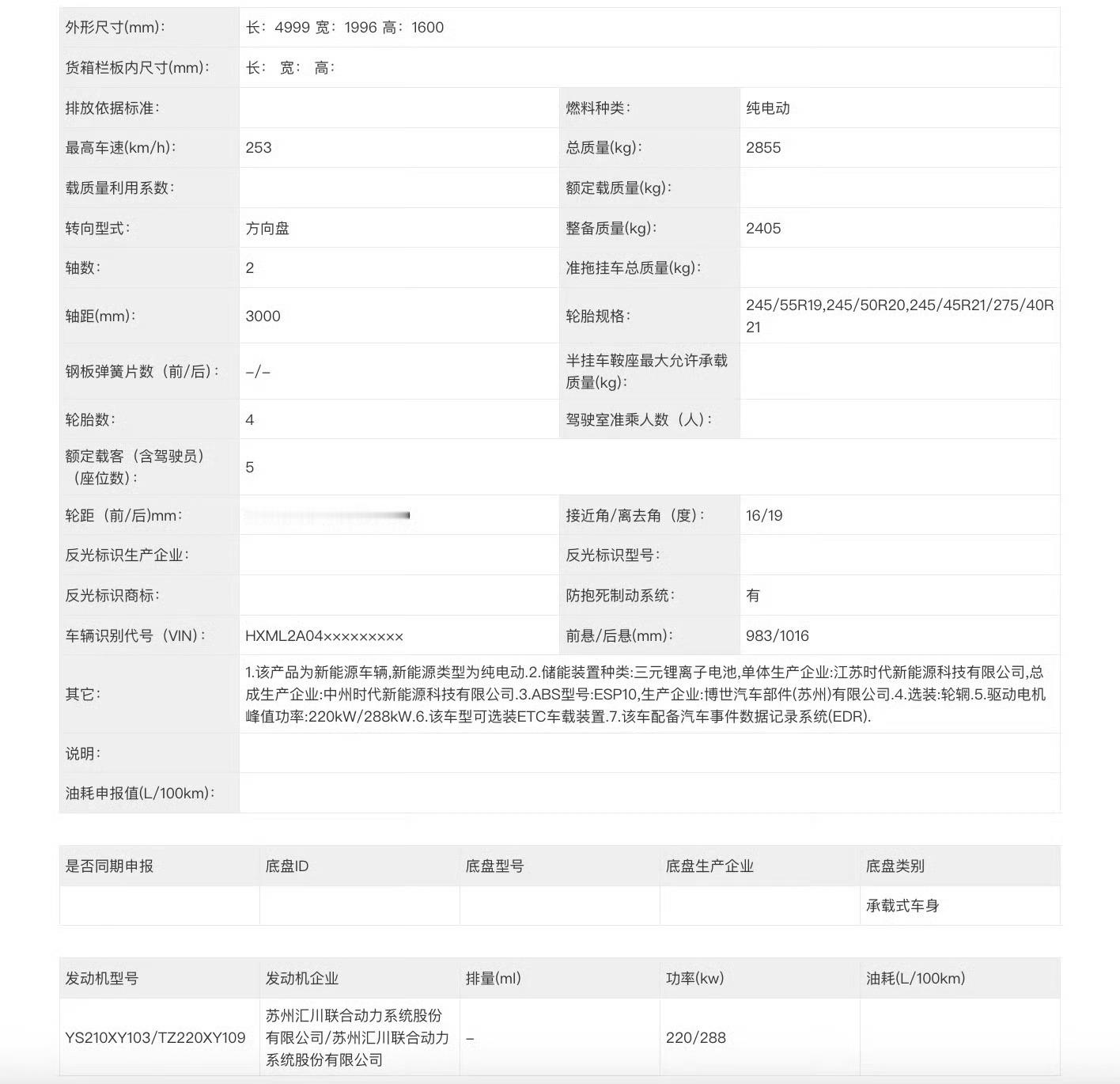 小米YU7 工信部数据。价格方面，雷总这次能不能再连夜说服高管呢？[doge] 