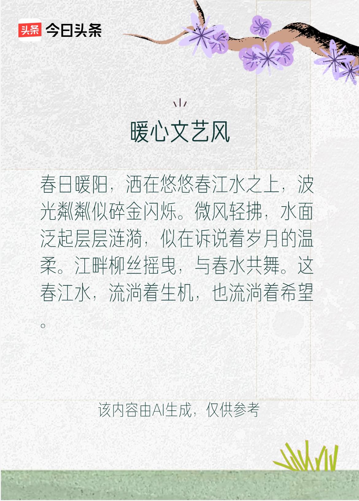 文学创作大会 这春日美景的描述太绝了，感觉瞬间就被拉进了那如诗如画的场景里。春日