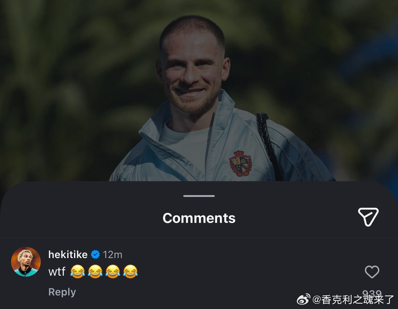 麦卡剪成小平头 结果引来埃基蒂克吐槽：wtf利物浦